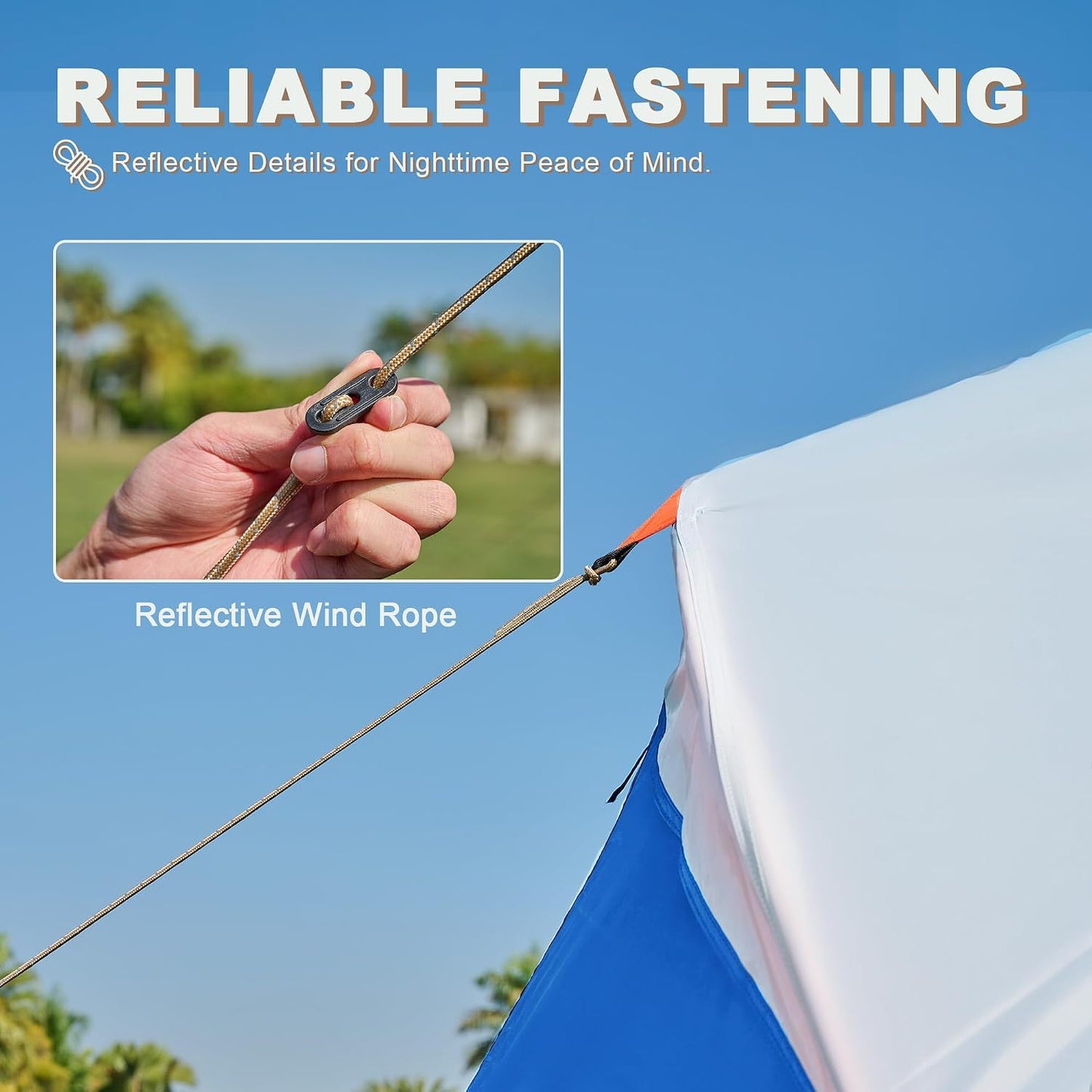Tents for Camping, Waterproof 10 Person Family Tent with Double Layer & 4 Large Mesh Windows, Weather Resistant Easy Setup 2 Room Big Tent for Music Festival, Parties, 18 X 9 X 6.8Ft