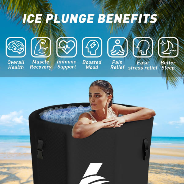 118-Gallon Inflatable Cold Plunge Tub – Drop-Stitch PVC, Chiller-Ready Design