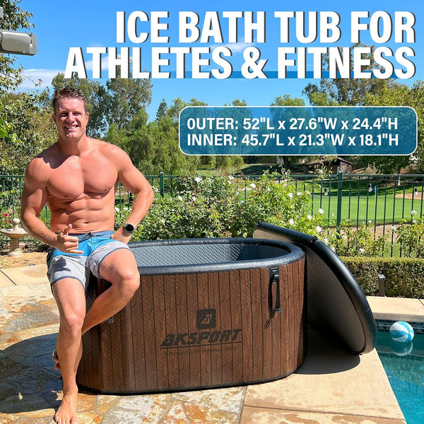 151-Gallon Inflatable Cold Plunge Tub – Chiller-Ready Oval Design