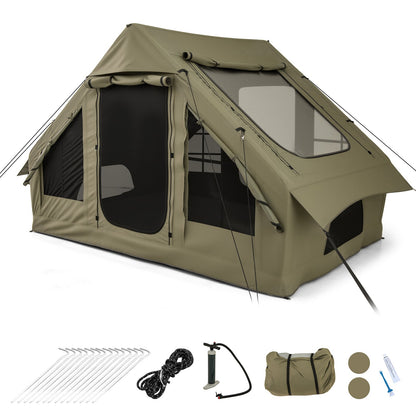 4–6 Person Inflatable Camping Tent – Panoramic Skylights & All-Weather Shelter