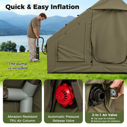 4–6 Person Inflatable Camping Tent – Panoramic Skylights & All-Weather Shelter