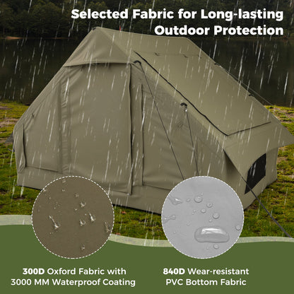 4–6 Person Inflatable Camping Tent – Panoramic Skylights & All-Weather Shelter
