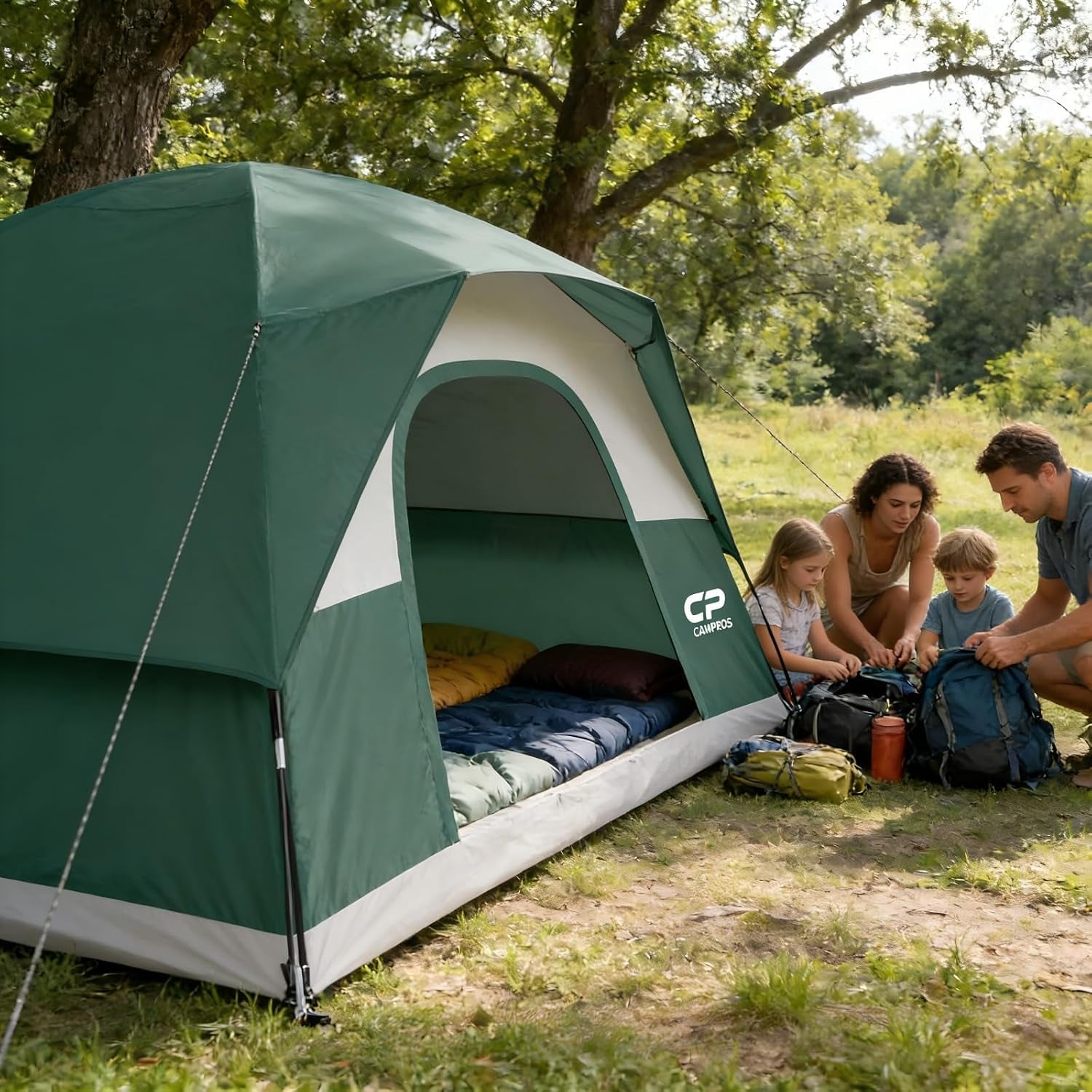 Tents for Camping 2/4/6 Person, Waterproof Windproof Dome Tent | Camping Tents with Rainfly Easy Setup in 5 Mins, Portable Tents with Mesh Window & Carry Bag for Outdoor Camping Backyard