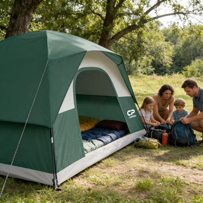 Tents for Camping 2/4/6 Person, Waterproof Windproof Dome Tent | Camping Tents with Rainfly Easy Setup in 5 Mins, Portable Tents with Mesh Window & Carry Bag for Outdoor Camping Backyard
