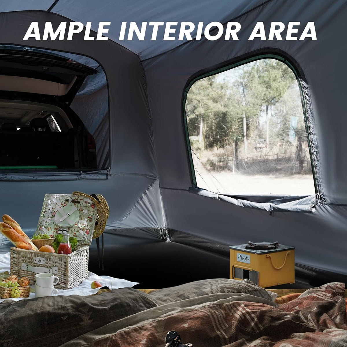 SUV Tent, Car Tents for Camping, SUV Tailgate Tent for Family | SUV Tent for Camping, Car Awning & Tailgate Tent for Van Jeep, Family Vehicle Shelter, Waterproof Wind Resistant Outdoor Gear
