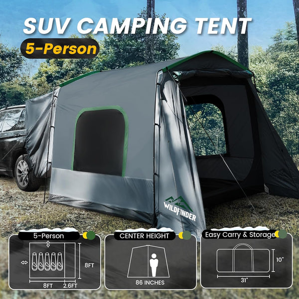 Family SUV Tailgate Tent – Spacious 5-Person Vehicle Camping Shelter