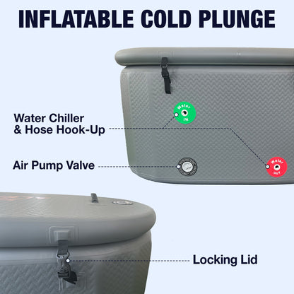 Inflatable Cold Ice Plunge Portable Bath Tub with Cover