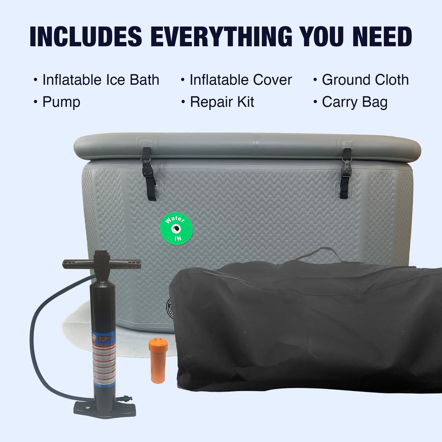 Inflatable Cold Ice Plunge Portable Bath Tub with Cover