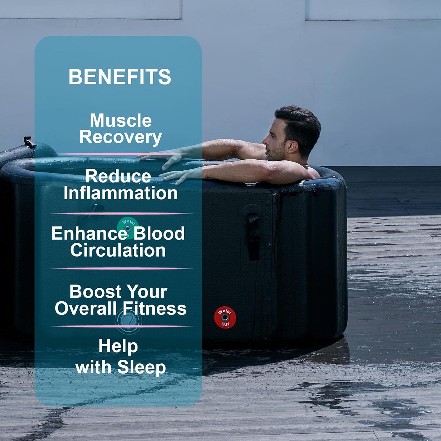 Inflatable Portable Ice Bath Tub, Cold Plunges and Adult Bathing | Ice Bath Tub,Cold Plunge Tub,Cold Plunge,Cold Tub,Ice Pod Cold Plunge,Inflatable Ice Bath,Icebath,Ice Pod
