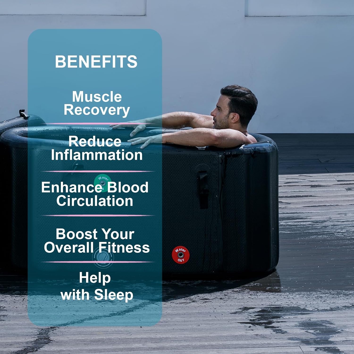 Inflatable Portable Ice Bath Tub, Cold Plunges and Adult Bathing | Ice Bath Tub,Cold Plunge Tub,Cold Plunge,Cold Tub,Ice Pod Cold Plunge,Inflatable Ice Bath,Icebath,Ice Pod