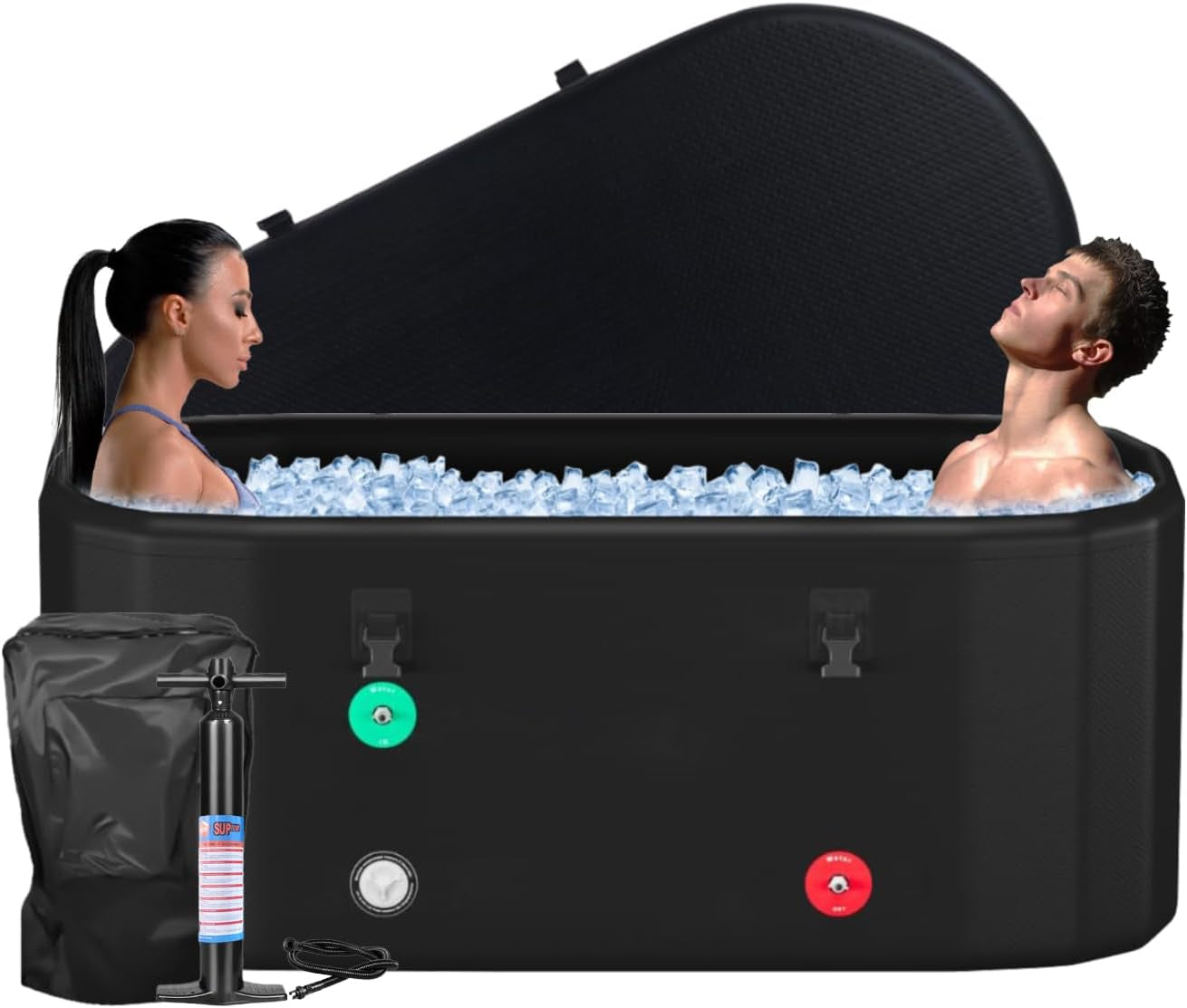 XXL Drop Stitch Ice Bath Tub 216 Gallon Cold Plunge Portable Insulated Recovery