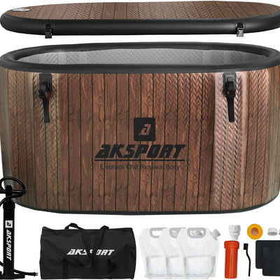 151-Gallon Inflatable Cold Plunge Tub – Chiller-Ready Oval Design