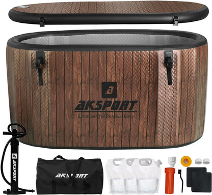 151-Gallon Inflatable Cold Plunge Tub – Chiller-Ready Oval Design
