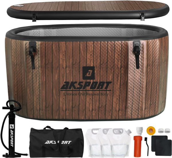 151-Gallon Inflatable Cold Plunge Tub – Chiller-Ready Oval Design