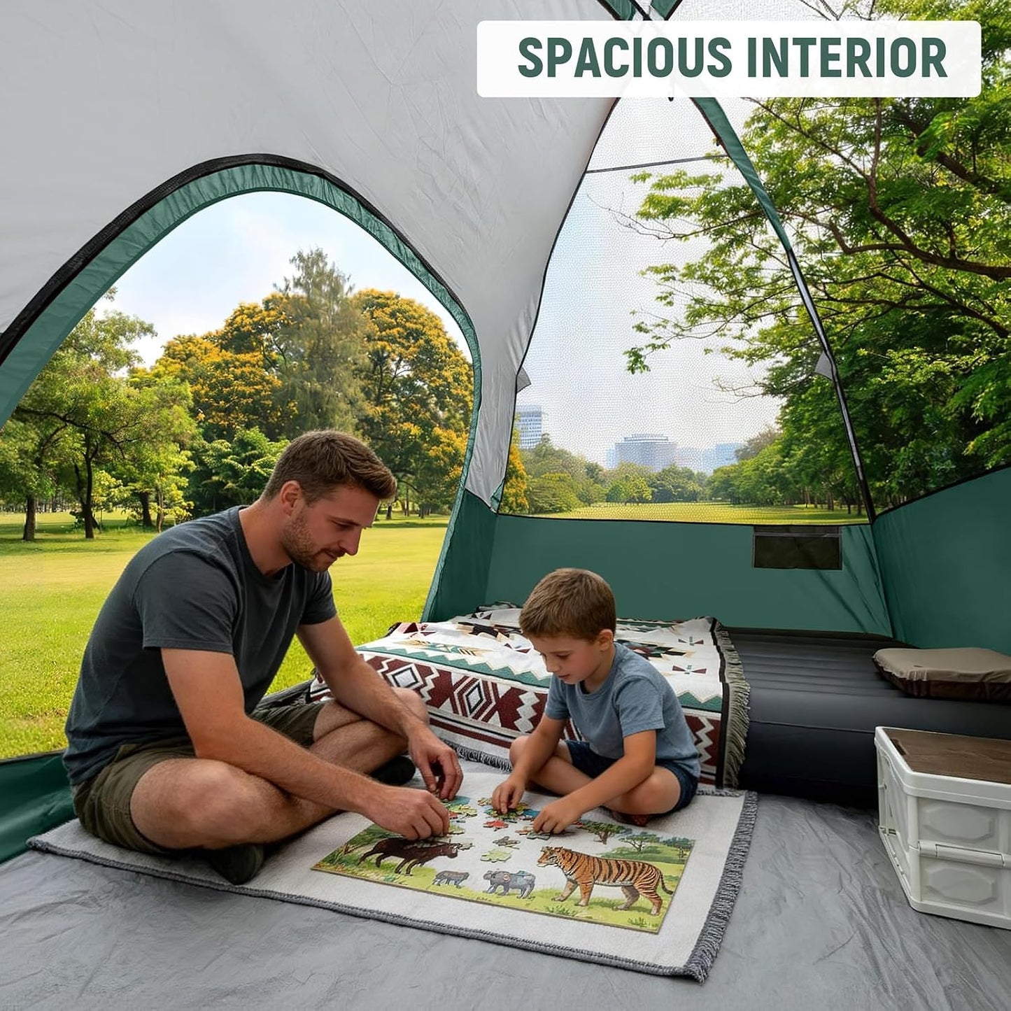 Tents for Camping 2/4/6 Person, Waterproof Windproof Dome Tent | Camping Tents with Rainfly Easy Setup in 5 Mins, Portable Tents with Mesh Window & Carry Bag for Outdoor Camping Backyard