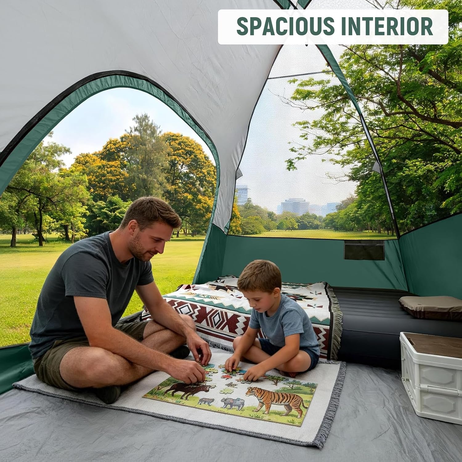 Tents for Camping 2/4/6 Person, Waterproof Windproof Dome Tent | Camping Tents with Rainfly Easy Setup in 5 Mins, Portable Tents with Mesh Window & Carry Bag for Outdoor Camping Backyard