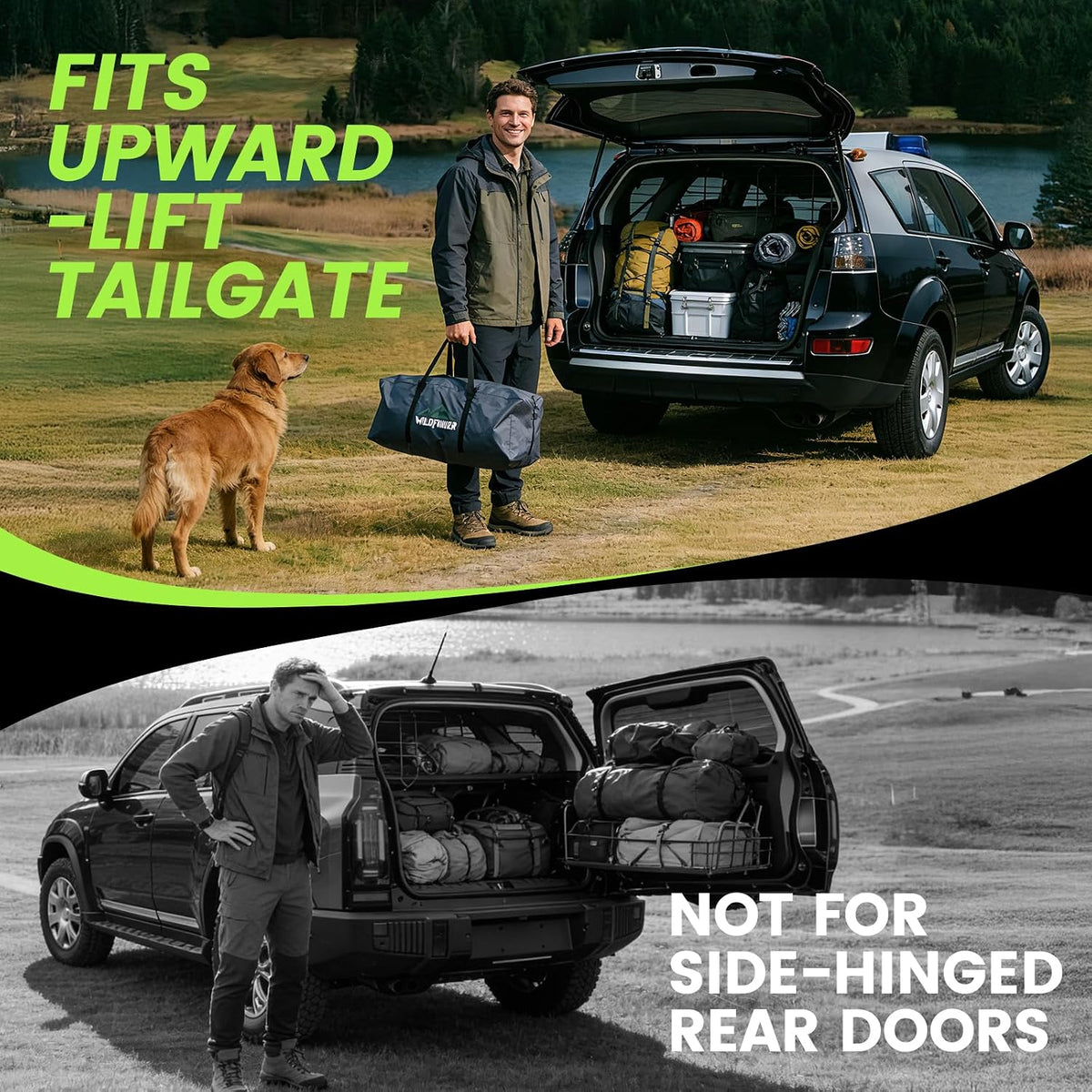 SUV Tent, Car Tents for Camping, SUV Tailgate Tent for Family | SUV Tent for Camping, Car Awning & Tailgate Tent for Van Jeep, Family Vehicle Shelter, Waterproof Wind Resistant Outdoor Gear